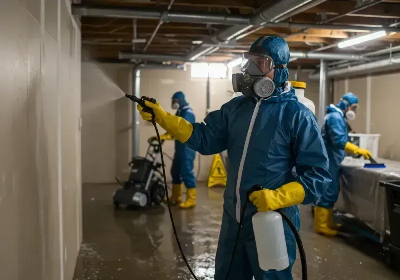 Basement Sanitization and Antimicrobial Treatment process in Highwood, IL