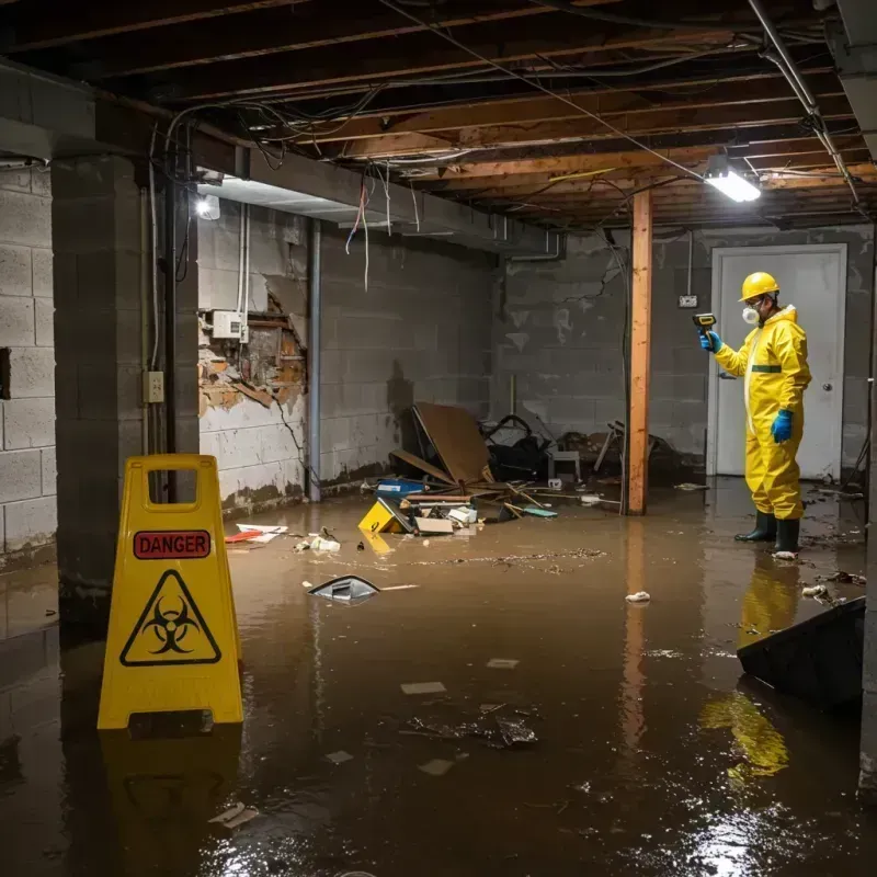 Flooded Basement Electrical Hazard in Highwood, IL Property